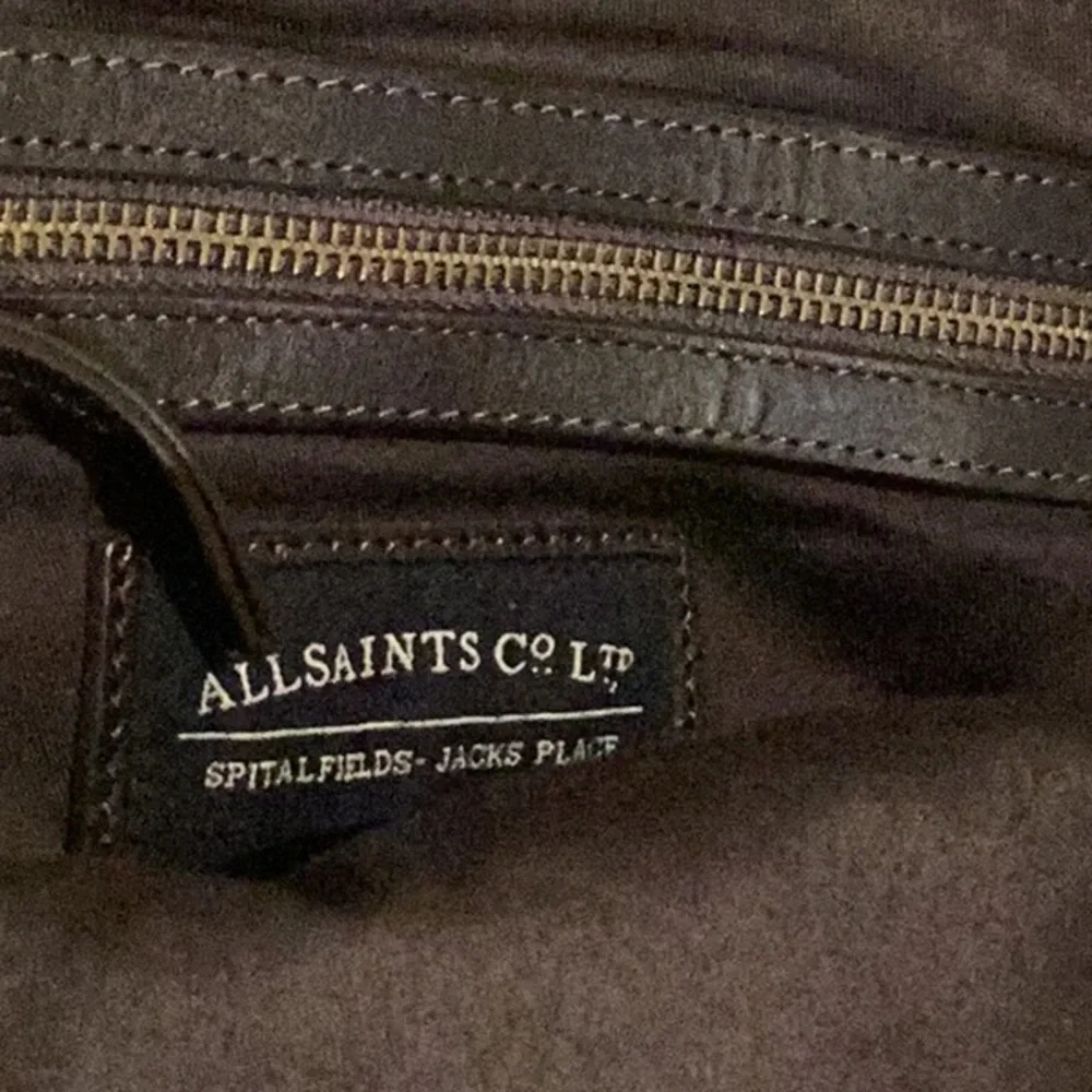 All Saints Textured Brown Shoulder Bag - Picture 2 of 4